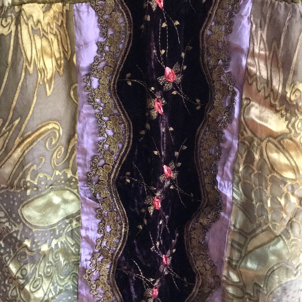 NWT Hale Bob velvet and lace embroidered dress - Picture 3 of 6